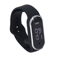 Wiederaufladbares Ultraschall-Mückenabwehr-Armband für die Armbanduhr - Schwarz