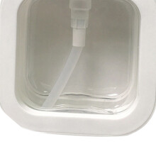 Leere transparente PET-Glasflasche mit Lotionpumpe, 500 ml, nachfüllbar und recycelbar