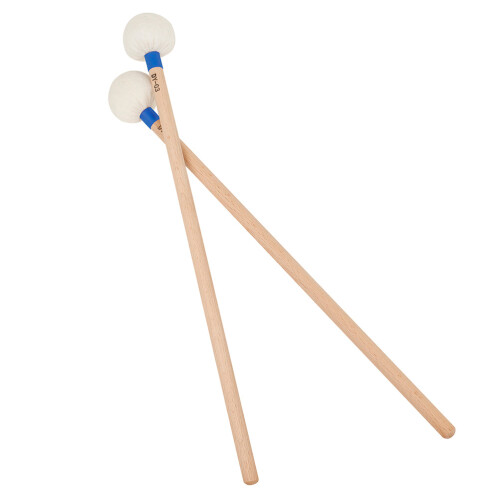 2Stk Felt Schlagzeugstöcke Holzgriff Blaue Percussion Drumsticks
