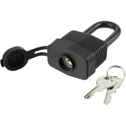Pack of 6 waterproof padlocks with keyed alike keys 2