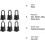 Pack of 6 waterproof padlocks with keyed alike keys 5
