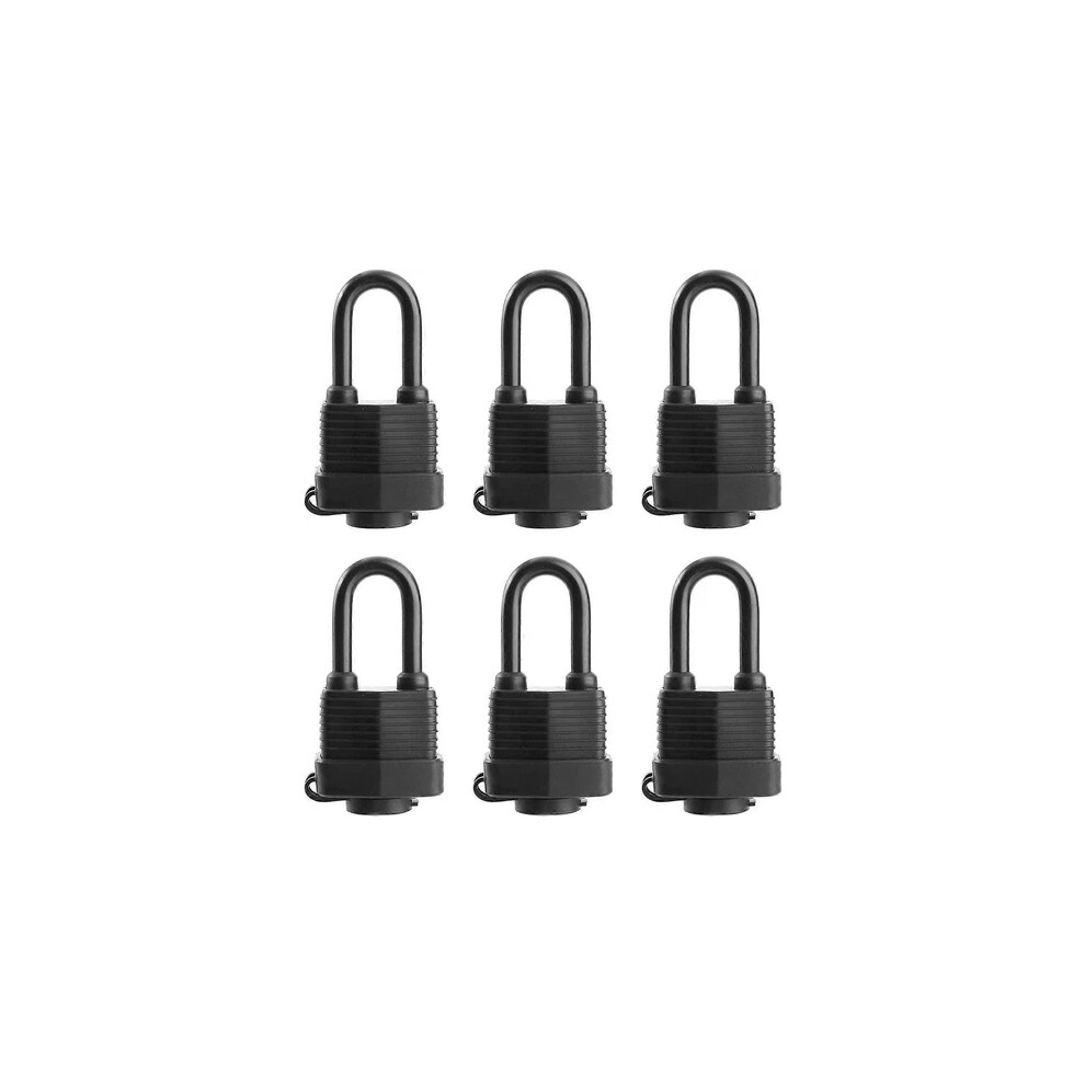 Pack of 6 waterproof padlocks with keyed alike keys-image-OPC-PJYSVKX-NEW