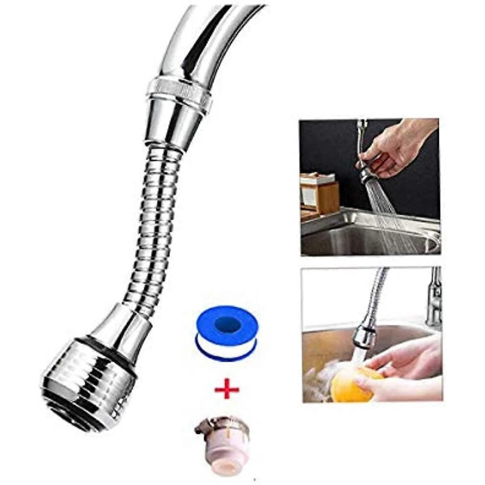 Kitchen Tap Spray Head Universal Tap Extension 360 Rotatable Aerator ABS Polishe-image-OPC-PJYSW9J-NEW