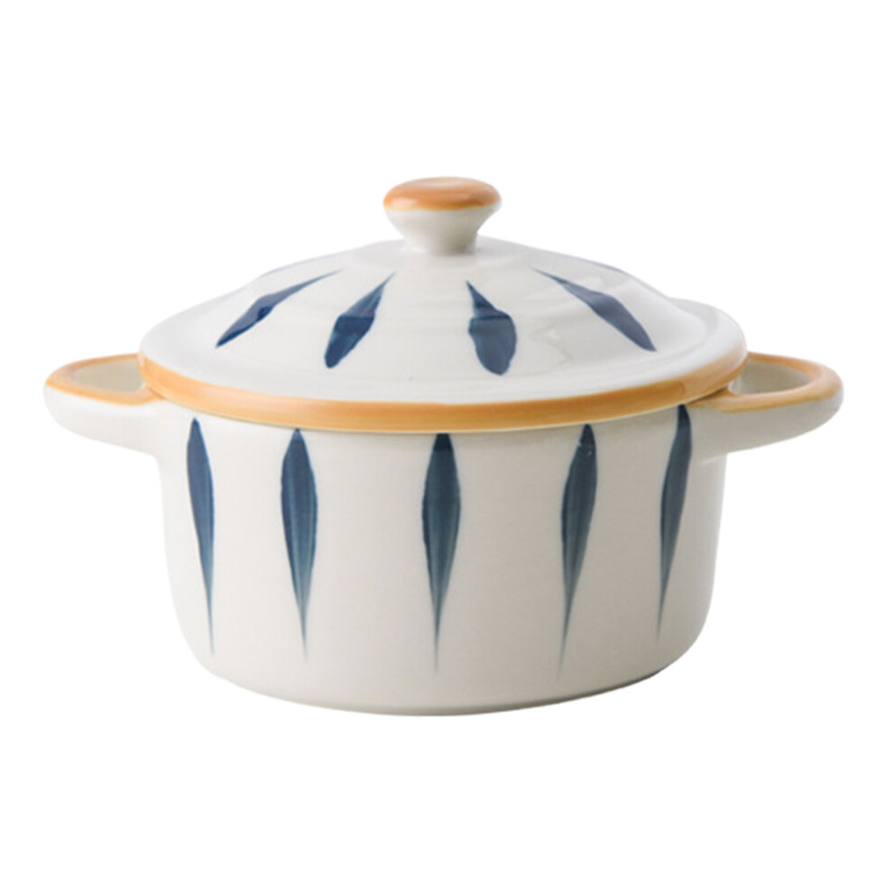 (Vertical Grain) Suitable For All Occasions Ceramic Bowls With Lid Fine Workmanship-image-OPC-PJYSWVR-NEW