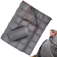 Foldable Down Comforter | Light Waterproof Camping Comforter for Outdoor and Indoor | Gray, Ideal for Picnics and Excursions
