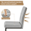 AINPECCA (2PCS PU Light Grey) Set of 2/4 Dining Chairs Wider Back Home Office 4