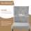 AINPECCA (2PCS PU Light Grey) Set of 2/4 Dining Chairs Wider Back Home Office 5