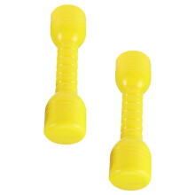 2Stk Gelbe Übungsdumbbells Kunststoff Kinder Hanteln ABS Für Gymnastik