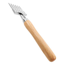 Ice Axe Wooden Handle Aluminium Alloy for Home Use - Zagged Ice Crusher for Cocktails and Long Drinks Bar Accessories