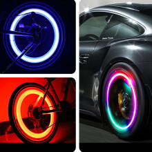 Farbwechsel-Scheibenventil LED-Lichter für Motorrad, Fahrrad, Auto - 2 Stück Set