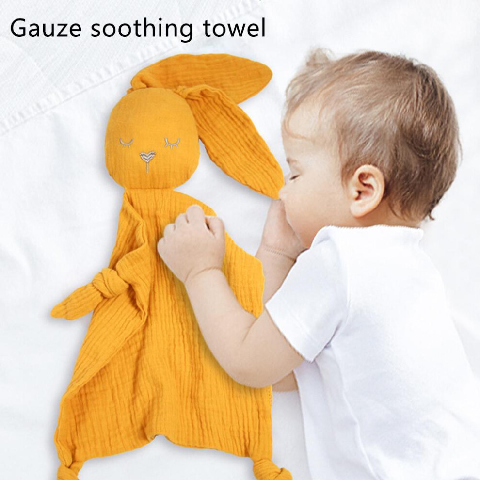 Adorable Baby Comfort Blanket with Rabbit Toy Soft Safety Gift for Newborns