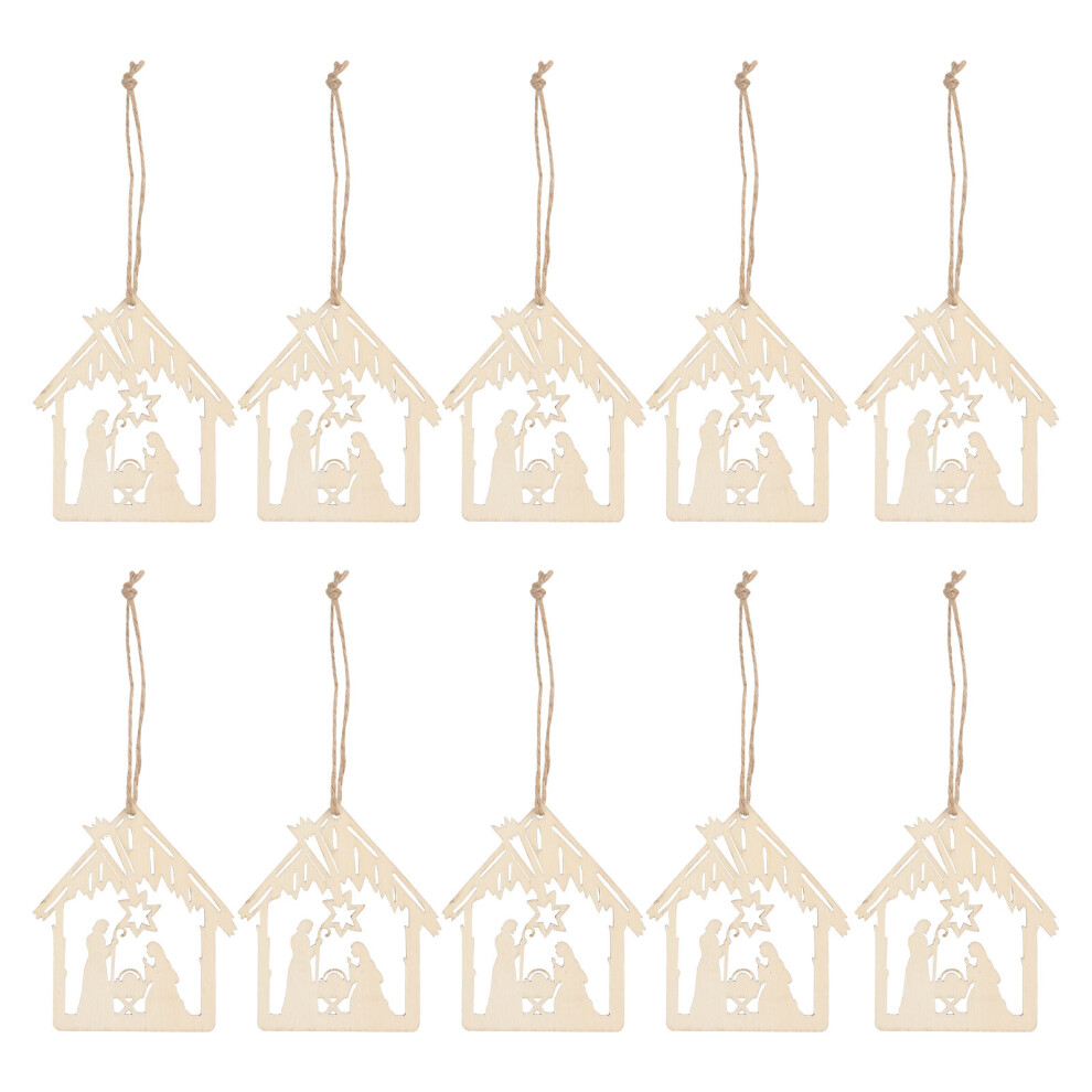 20 Stuks Hangende Van Hout In -Stijl (Kaki)-image