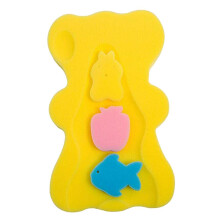 Bath Cushion for Toddlers, Non-Slip Bath Mat, 49x30x4cm, Yellow, Soft Foam Design