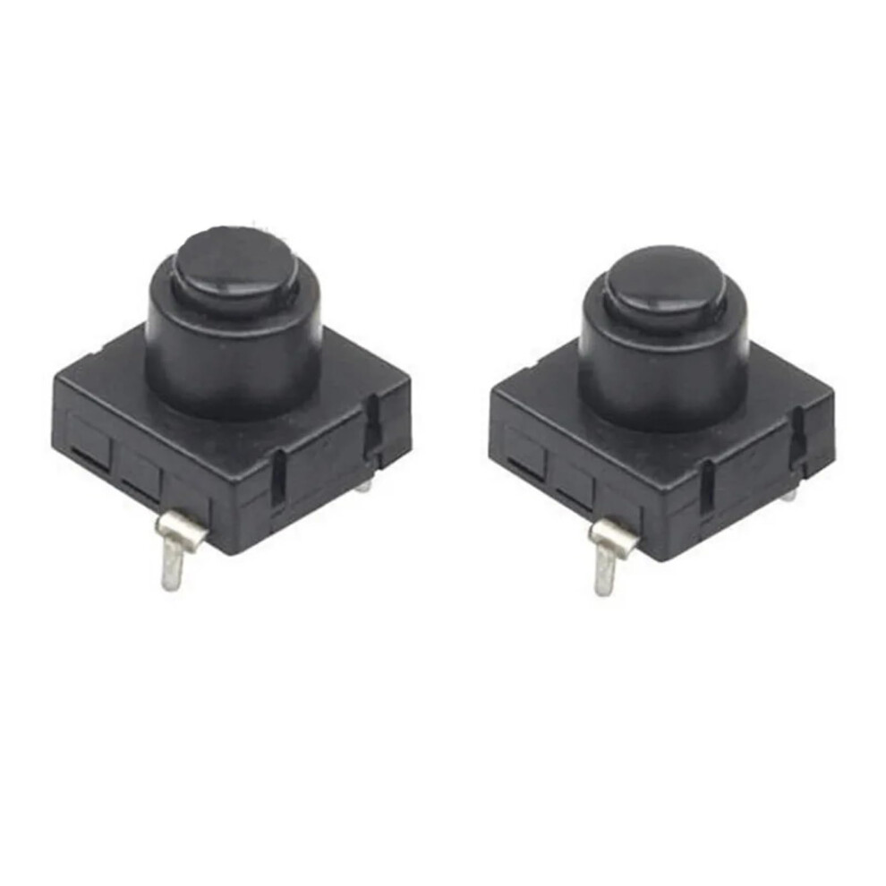 10Pcs Black Flashlight Switch Button 12X12mm Self-Locking On Off Foot Switch For Flashlight Applications 6447073995255