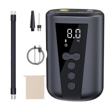 Electric Ball Pump Portable Fast Inflation with LED Light Digital Display 2 Needles Storage Bag Automatic Shutoff Basketball Inflator
