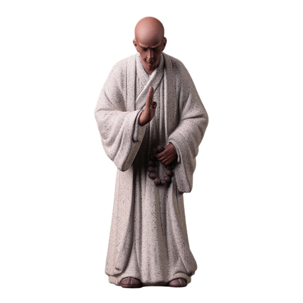 (Style D) Handcrafted Young Monk Ornament Ceramic Buddhist Sculpture For Club-image-OPC-PJYTCTP-NEW