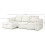 (Left Hand ) Gaba Lambi Cream Corner Sofa L-Shape Left 266 x 89 x 164 cm with Sleep Function and Storage Space 3