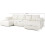 (U Shaped ) Gaba Lambi Cream Corner Sofa L-Shape Left 266 x 89 x 164 cm with Sleep Function and Storage Space 3