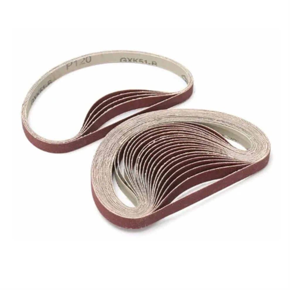 10-Pack Portable Sanding Belts For Bandsaw 520 X 20 Mm, P60/100/240/320/800 Grit For Soft Metal Finishing 6447073997105