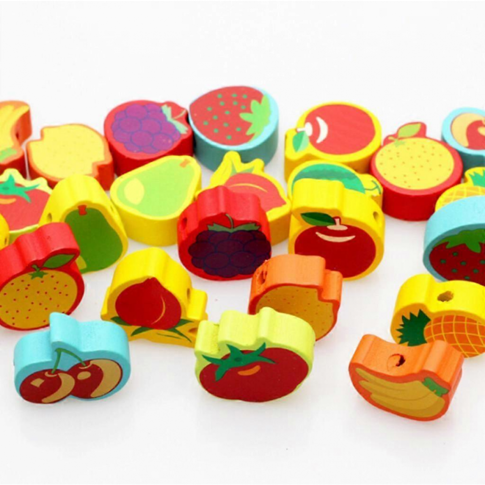 Kids Educational Wooden Fruit Lacing Tree Stringing Beads Toy Set Gift-image-OPC-PJYTHKX-NEW