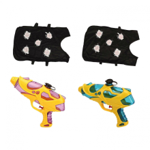 2pcs Water Shooting Toys with Color Changing Vests, Outdoor Water Splatter Game
