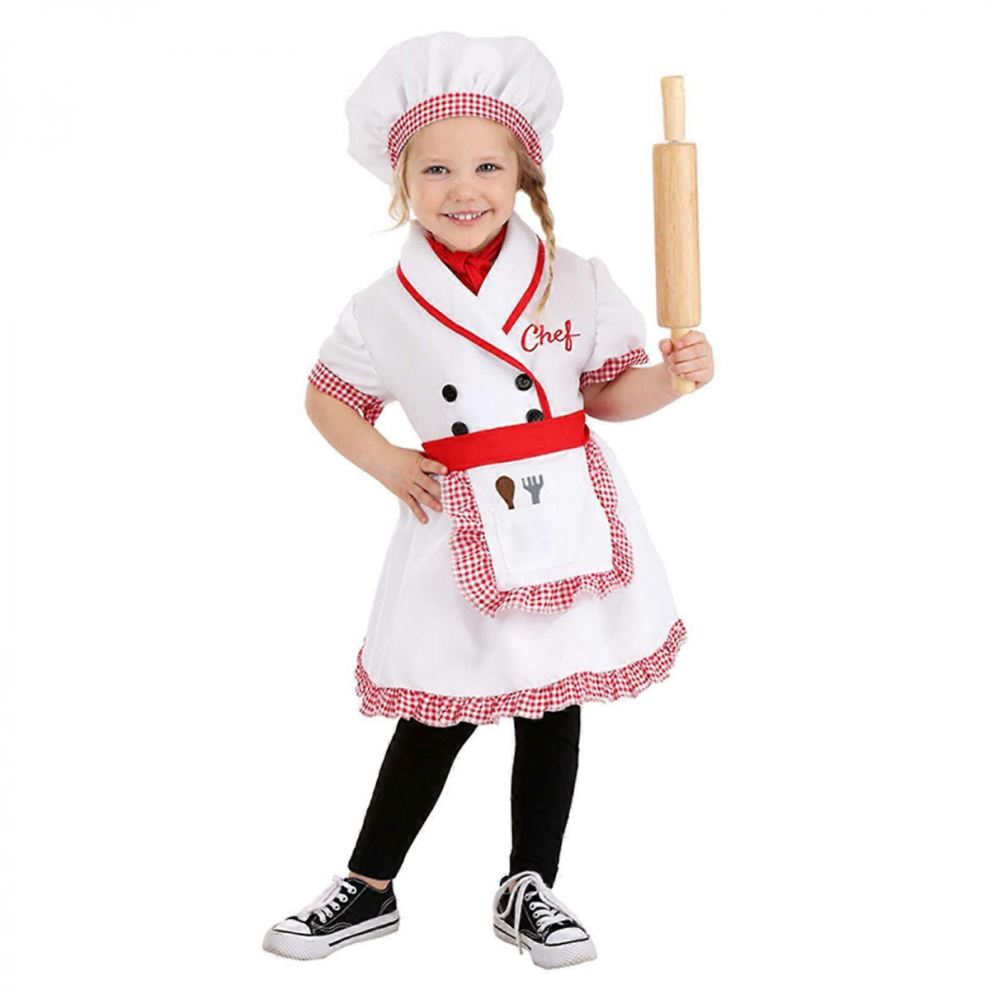 Kids Chef Set DIY Cooking and Baking Role Play Costume Dress Up Toys XL for Girls-image-OPC-PJYTHRZ-NEW