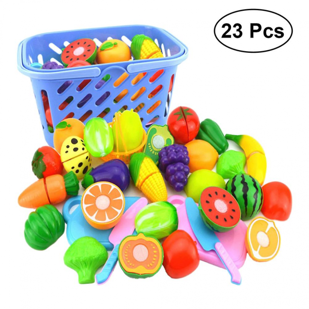 23 PCS Kids Educational Kitchen Playset with Mini Tableware & Chef Toys-image-OPC-PJYTJ5P-NEW