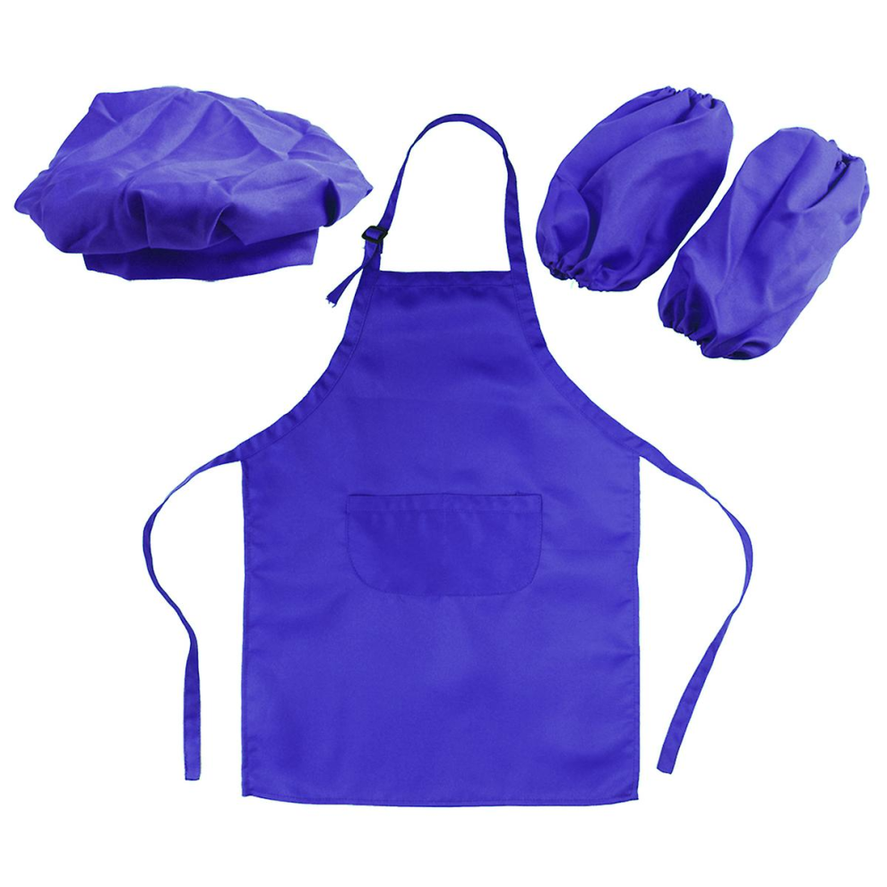 Kids Chef Set with Hat, Sleeves, and Hand Cuffs for Children Cooking Play-image-OPC-PJYTJBR-NEW