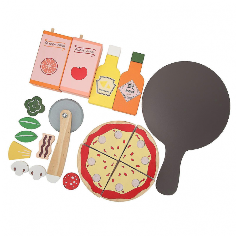 High Simulation Wooden Pizza Play Food Toy Set for Kids-image-OPC-PJYTJJ6-NEW
