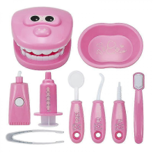 9pcs Plastic Dentist Play Set, Dental Education Brushing Toys, Medical Kit Pretend Play for Kids Hygiene Habit Role Play