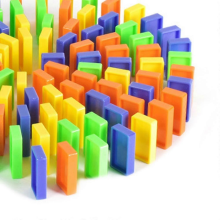 Automatic Colorful Plastic Domino Train Car Vehicle Toy Set with 20 Dominoes