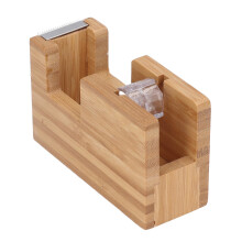 Desktop Tape Dispenser Bamboo Wood Tape Cutter