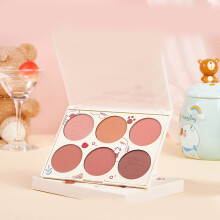 6 Farben Rouge-Palette für Wangen Make-up - 6 Farbige Gesicht-Rouge-Set