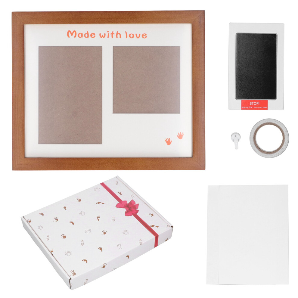 Baby Handprint Footprint Maker Kit Photo Frame Black/Brown