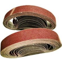 Schleifbänder 533x30 mm, 10 Stück Bandschleifpapier 40-1000, Schleifsiebband für weiches Tuch, Größe 120