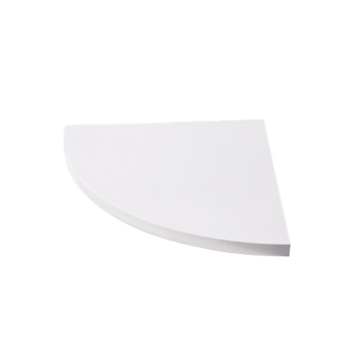 White Triangle Corner Shelf Wall Mounted Bamboo Bookshelf