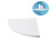 White Triangle Corner Shelf Wall Mounted Bamboo Bookshelf 7