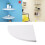 White Triangle Corner Shelf Wall Mounted Bamboo Bookshelf 8