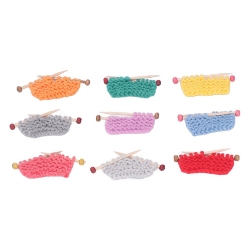 9 Pcs Dollhouse Wool Yarn Knitting 9 Colors 1:12