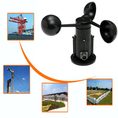 Windmesser Windsensor Schwarz Mit 3 Tassen Hohe Genauigkeit 1
