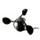 Windmesser Windsensor Schwarz Mit 3 Tassen Hohe Genauigkeit 10