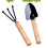 2Pcs Bamboo Garden Tools Kit Assorted Color Durable Gardening Set 8