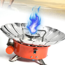 Estufa de camping mini, modelo regular, acero inoxidable.