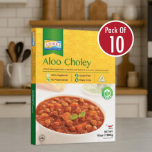Ashoka Ready Meals Aloo Chole 280g (Pack of 10) – Spiced Chickpea & Potato Curry