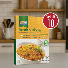 Ashoka Ready Meals Bombay Biryani 280g (Pack of 10) – Authentic Indian Rice Meal