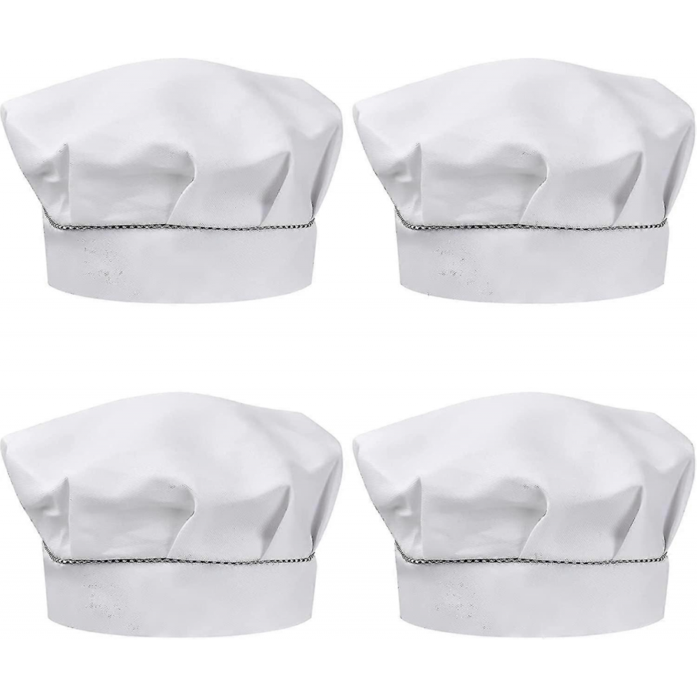4 Pcs Adjustable Child Chef Hats for Ages 3-13, Breathable Polycotton Cooking Toque for Boys and Girls-image-OPC-PJYTYKM-NEW