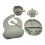 Baby Silicone Suction Bowl Set for Complementary Food Training, Gray 1