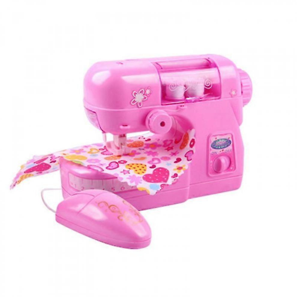 Pink Mini Electric Sewing Machine Toy for Girls, Educational Pretend Play, Birthday Christmas Gift-image-OPC-PJYTZGX-NEW