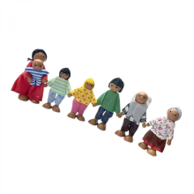 7Pcs Dollhouse Family Set, Multicolor Dollhouse People Playset for Kids Pretend Play Gift
