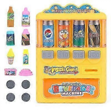 Yellow Coin-Operated Children's Vending Machine Toy Drink Playhouse